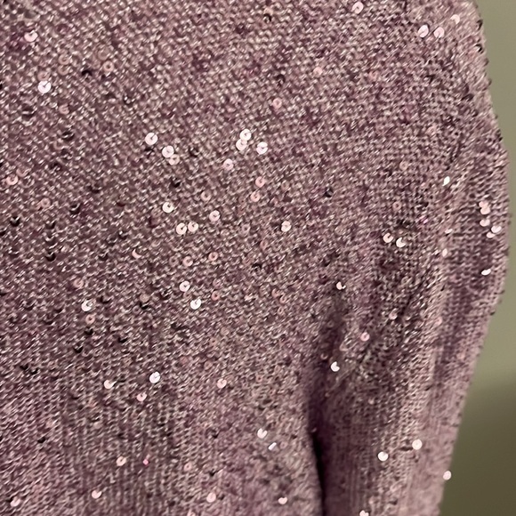⭐️NWT light purple Sequins cardigan comes with tank & matching necklace. - Picture 7 of 9
